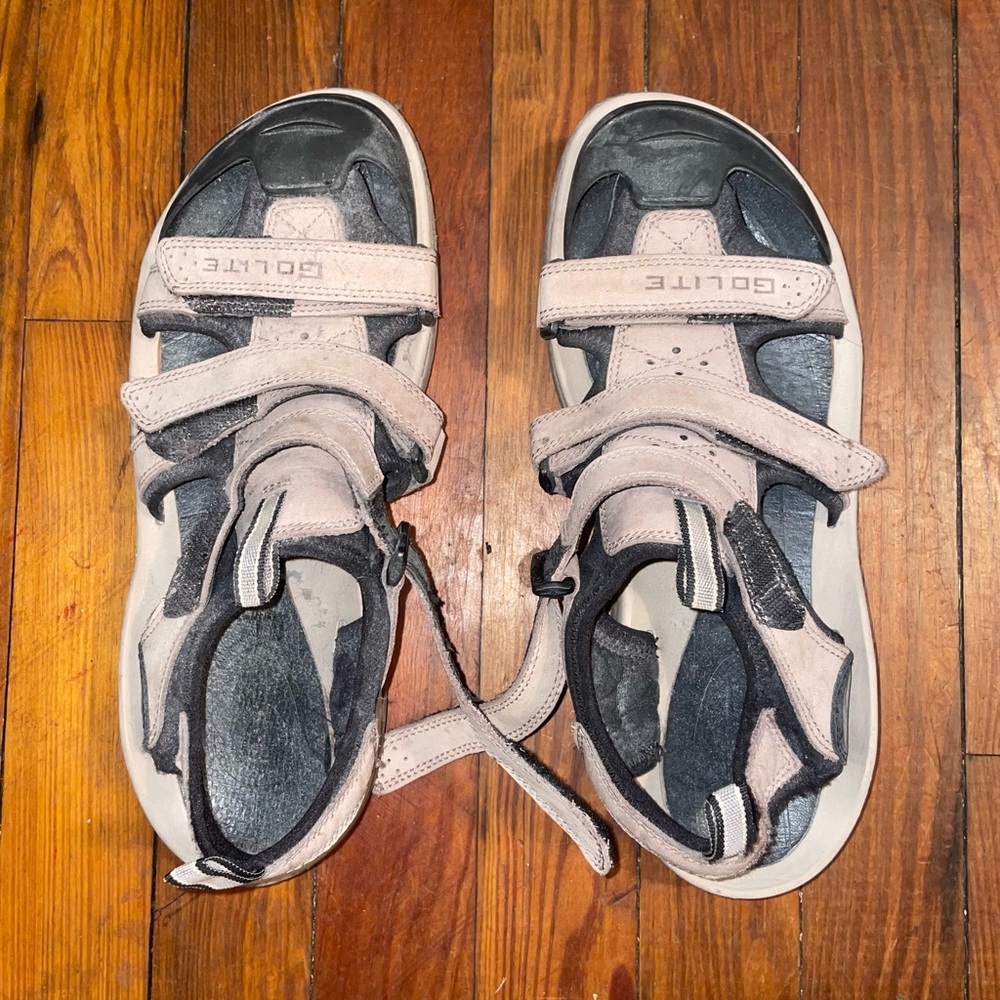 Sporty Black and Gray Sandals with Secure Fit